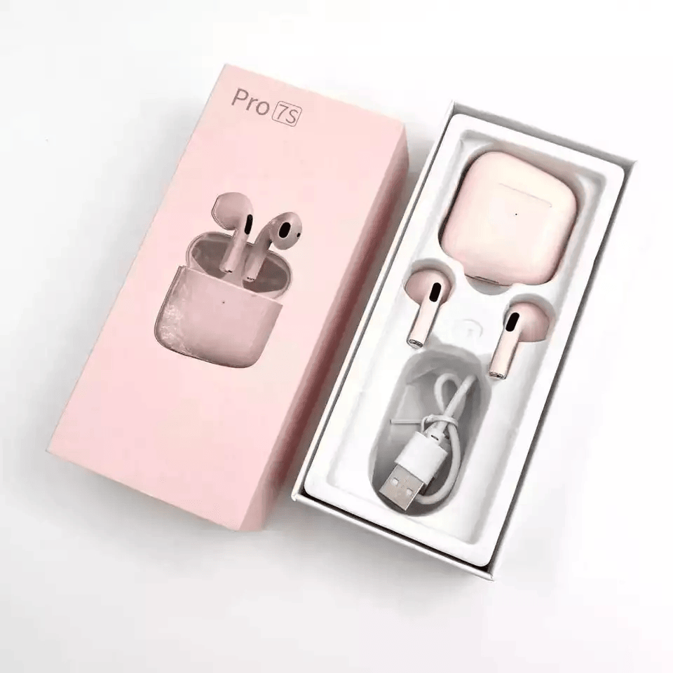 Bilişim Burada Yeni Pro 7 Plus Pembe Bluetooth Kulaklık Ios Android Uyumlu Bluetooth Versiyon V5-3